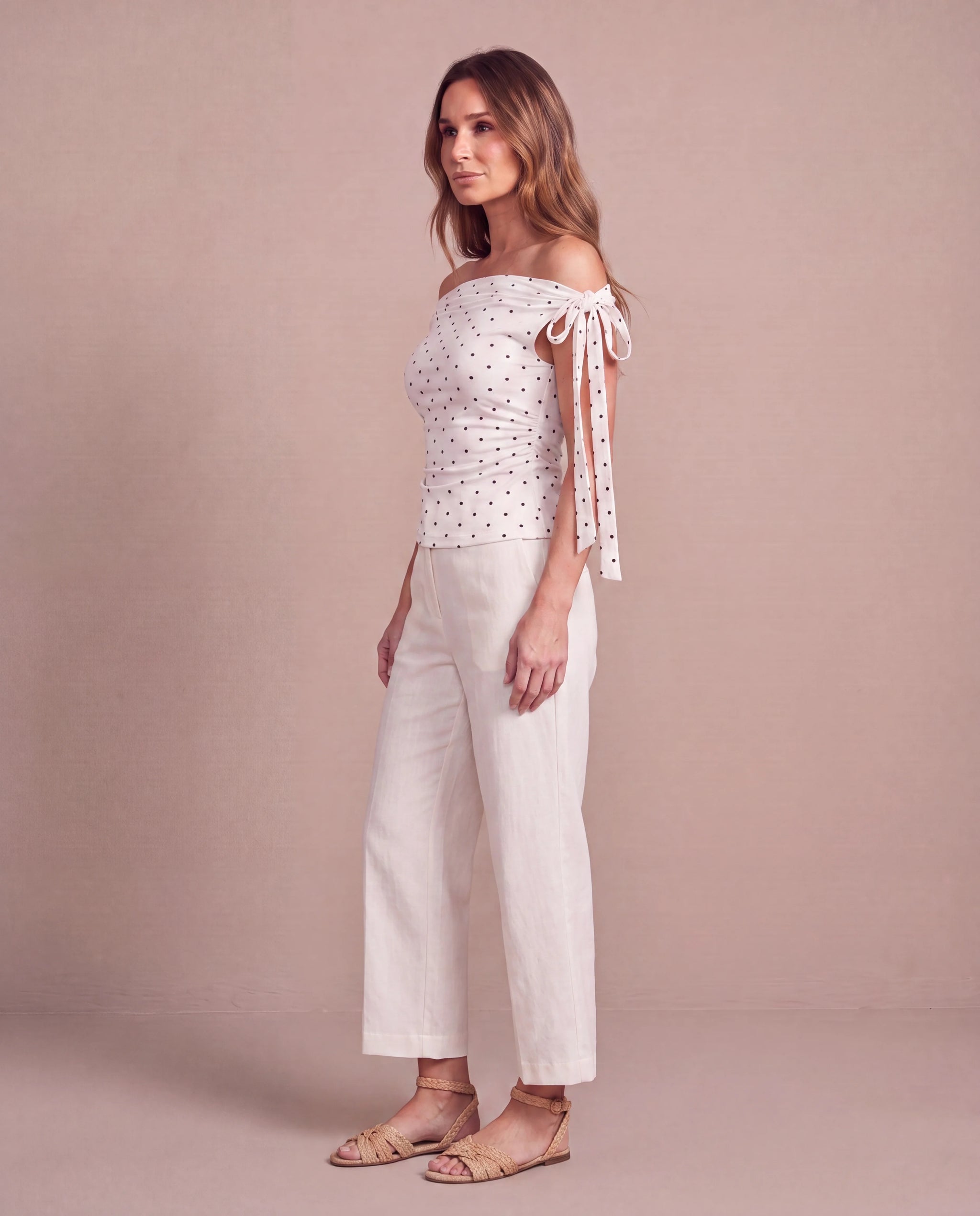 Top Ninon - blanco-side